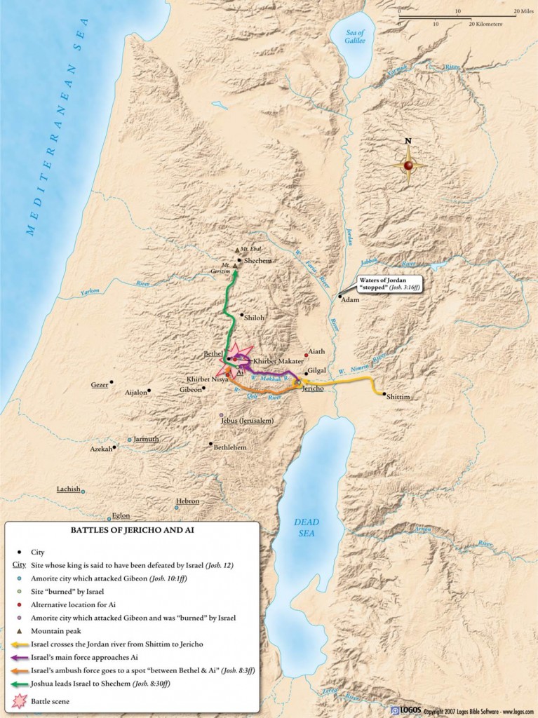 Mapa Batalla de Jericó